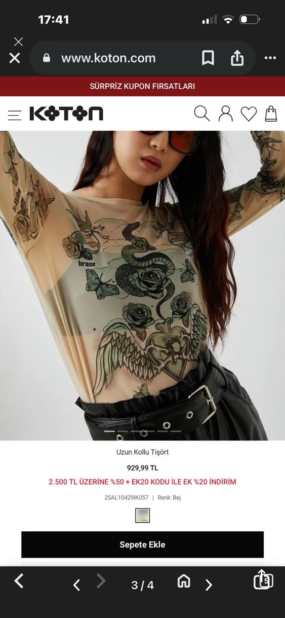 Yılan desenli üst - Görsel 3