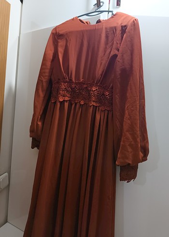 38 Beden Bordo İşlemeli Uzun Bohem Kadın Elbise
