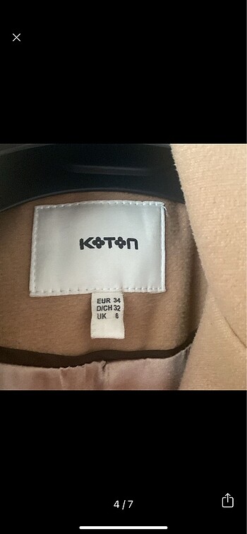 34 Beden camel Renk Koton kaban