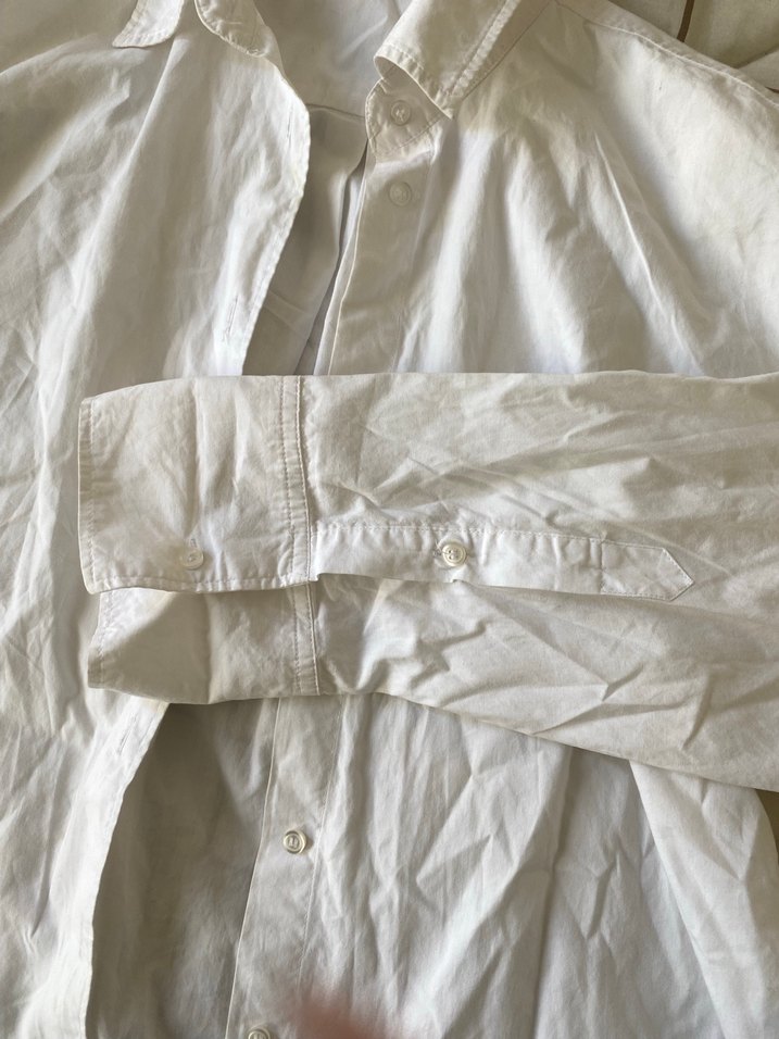 Pull & bear oversize Beyaz Keten  Gömlek - Görsel 2