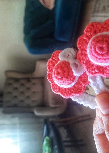 Beden pembe Renk Pembe Nakışlı Dantel Çocuk Toka