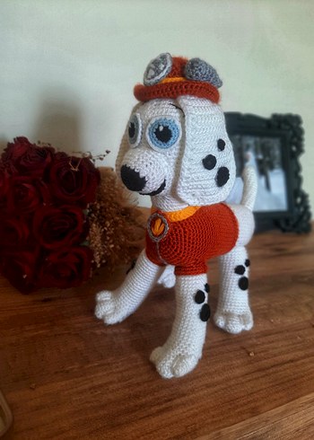 Renkli Beyaz Amigurumi Dalmaçyalı Peluş Oyuncak