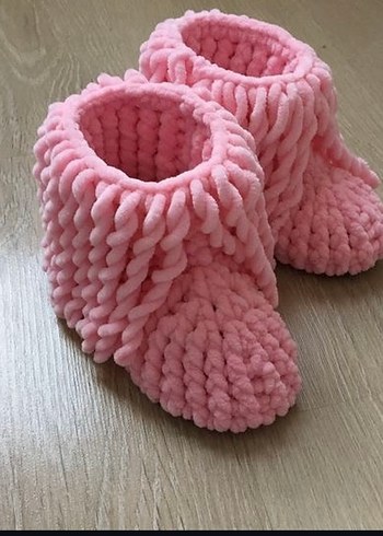 Kız Çocukları İçin Pembe Örgü Sıcak bot