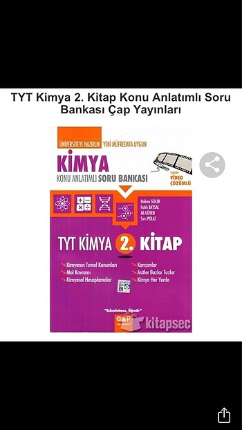 Çap tyt kimya 2. kitap