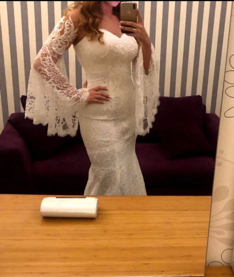 Bohem Tarzı Straplez Denizkızı Gelinlik - Görsel 2