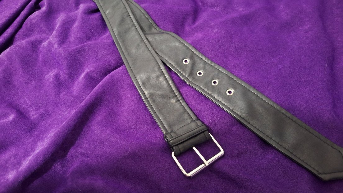 Siyah Deri Gotik Kemer - Görsel 2