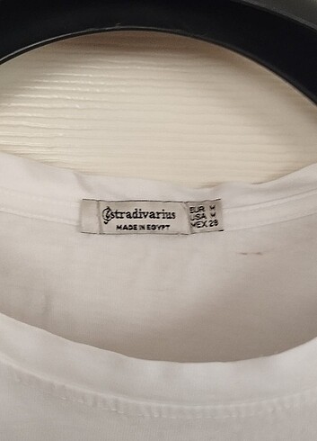 38 Beden beyaz Renk Stradivarius Kadın Tişört 