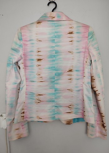 Diğer Pastel Renkli Mini Tie-Dye Kadın Blazer