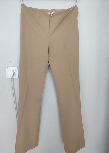 Bej Kadın Kumaş Pantolon Midi Boy