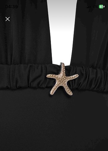 Göğüs Dekolteli Siyah Kemerli Mayo - Görsel 3