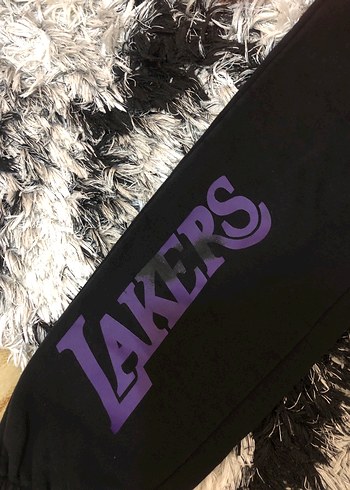 Lakers Mor Siyah Rahat Kesim Eşofman - Görsel 3