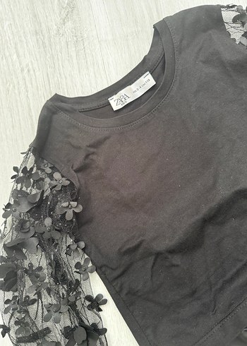 Zara Siyah Deri Goth Etek ve Zara bluz - Görsel 4