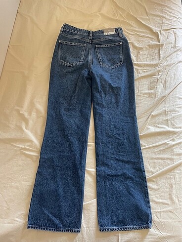 xs Beden Orijinal Mavi Wide Leg Jean Pantolon