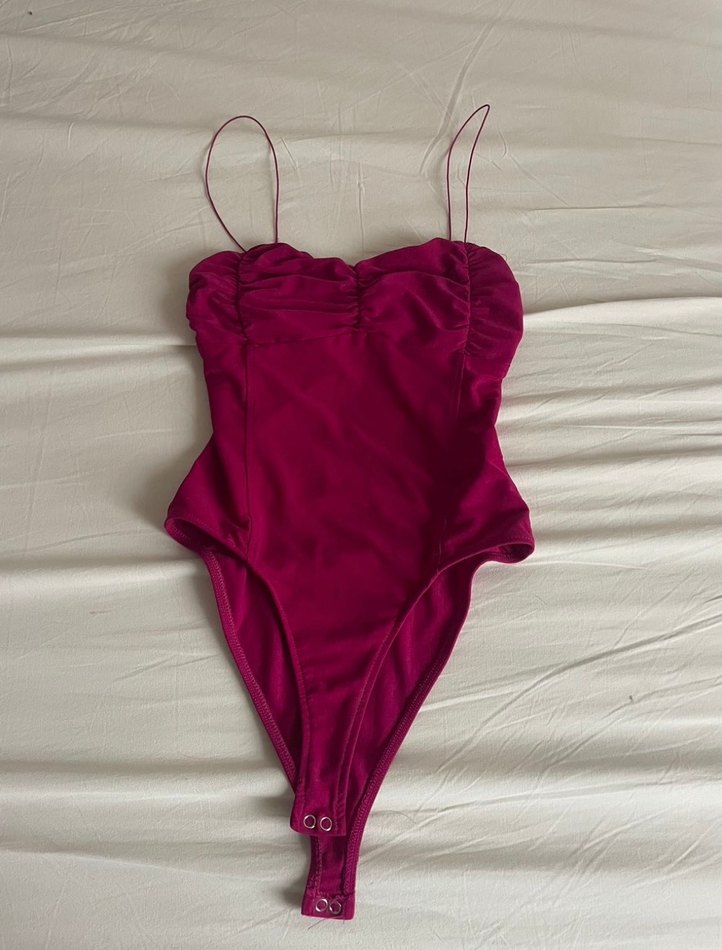 Fuşya Pembe Askılı Çıtçıtlı Şık Body Pull Bear - Görsel 3