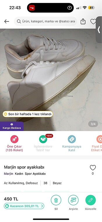 Marjin Marjin spor ayakkabı