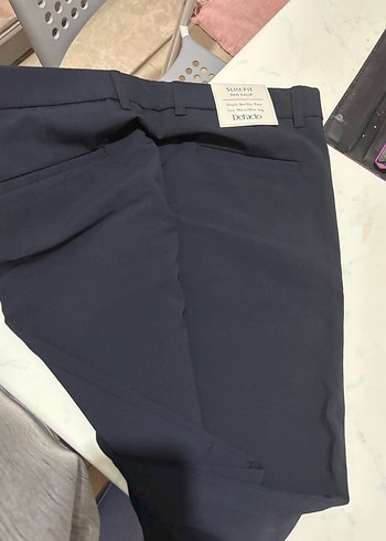 34 Beden lacivert Renk Erkek 35/30 defacto Kumaş Pantolon