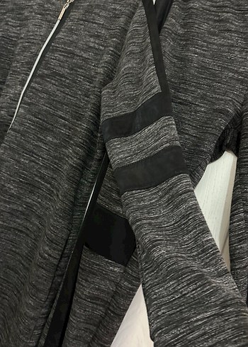 Kadın Uzun Gri Eşofman Takımı Fermuarlı - Görsel 4