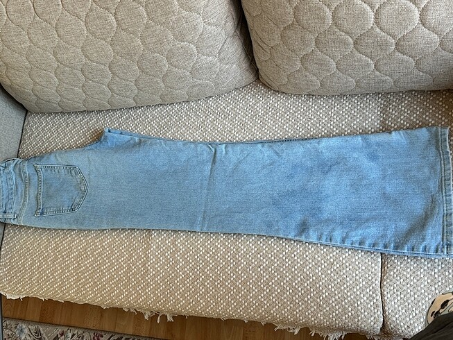 38 Beden mavi Renk İspanyol Paça Pantolon Jean
