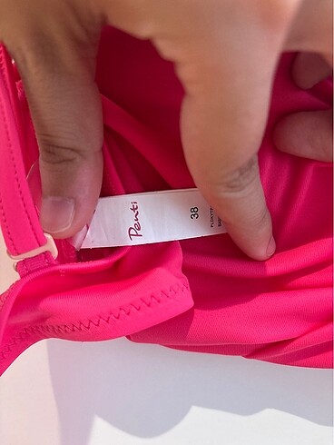 38 Beden pembe Renk Pembe Bikini Üstü- Hiç Giyilmemis