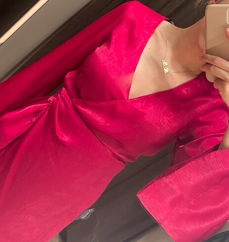 Zara Zara Saten Elbise