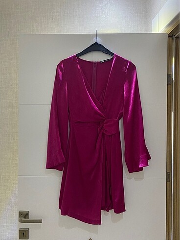 Zara Saten Elbise - Görsel 6