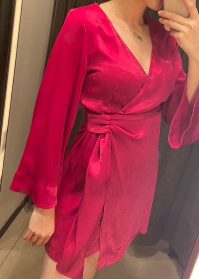 Zara Saten Elbise - Görsel 4