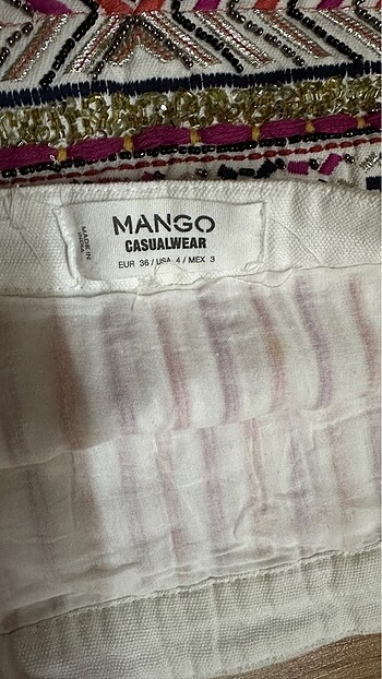 Mango Mango işlemeli mini etek
