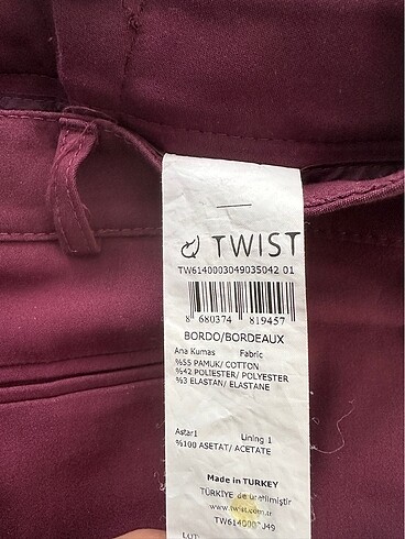 42 Beden bordo Renk İpekyol Bordo Pantalon
