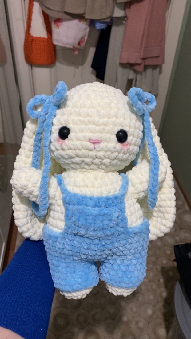 tulumlu peluş tavşan - Görsel 3