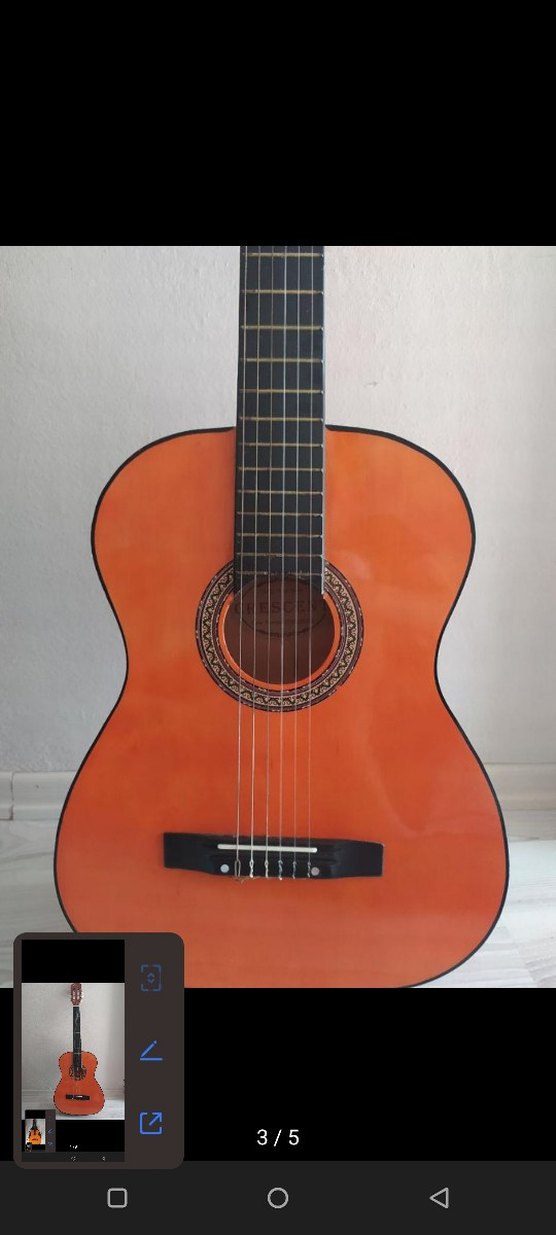 Klasik Koyu Turuncu Klasik Gitar - Görsel 3