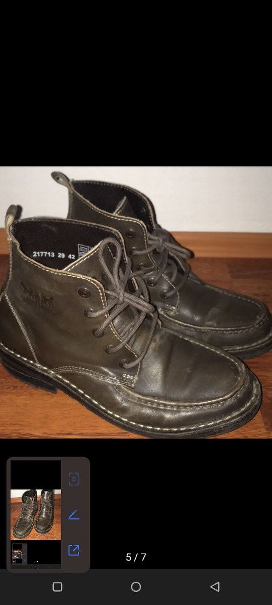 Klasik Tarzda Gri Deri Erkek Botlar - Görsel 2