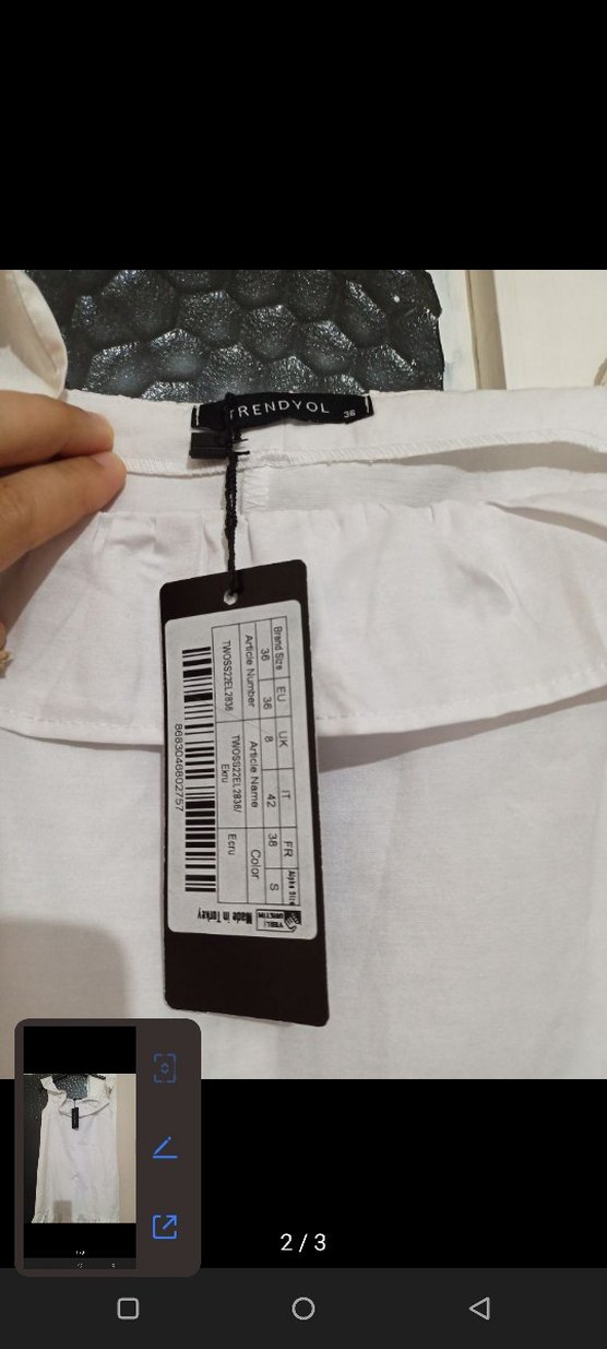 Kadın Beyaz Keten Midi Elbise - Görsel 2