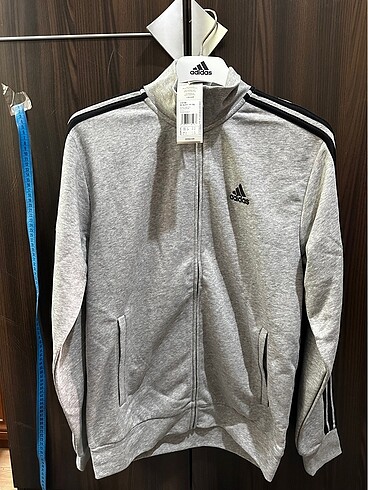 adidas gri pamuklu eşofman üstü