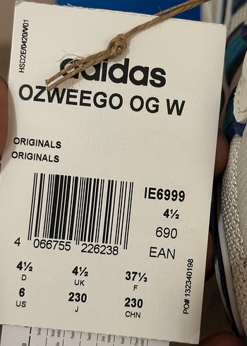 Adidas Kadın Beyaz Ozweego Spor Ayakkabı 37.5