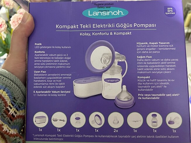  Lansinoh Elektrikli Göğüs Pompası