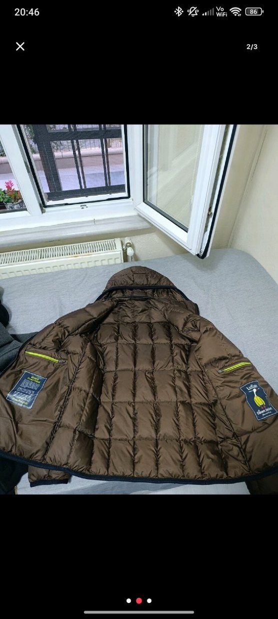 orijinal lufian Kahverengi Erkek Mont - Görsel 2