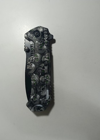 Buck Siyah kuru kafa Motifli Katlanır Çakı - Görsel 2