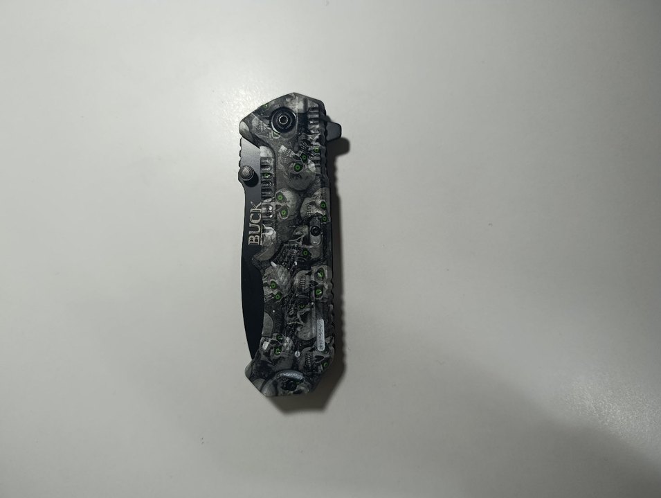 Buck Siyah kuru kafa Motifli Katlanır Çakı - Görsel 2