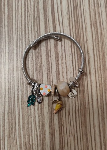 Sacha Çelik Charm Kadın Bileklik - Görsel 2