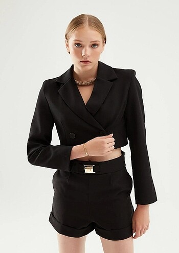 m Beden siyah Renk Quzu Blazer ceket