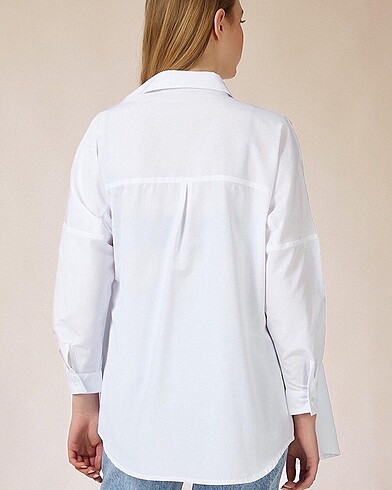 s Beden Bukamiss Oversize Beyaz Gömlek