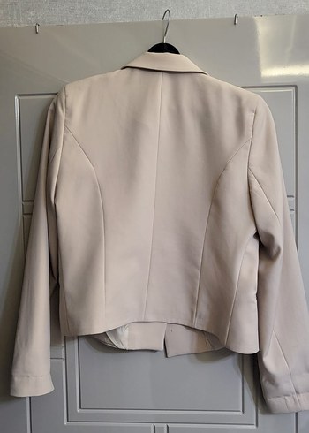 Diğer Bej Düğmeli Kadın Blazer Ceket