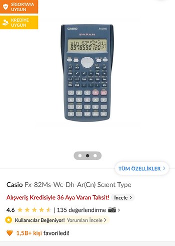 Casio Fx-82MS Bilimsel Hesap Makinesi Mavi - Görsel 2