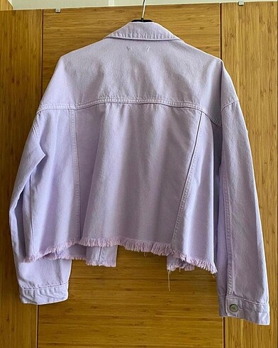 m Beden mor Renk Trendyolmilla Lila Oversize Crop Kot Ceket