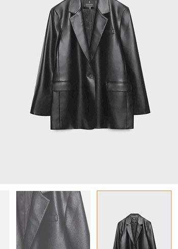 Kadın Bershka Deri Blazer Ceket - Görsel 3