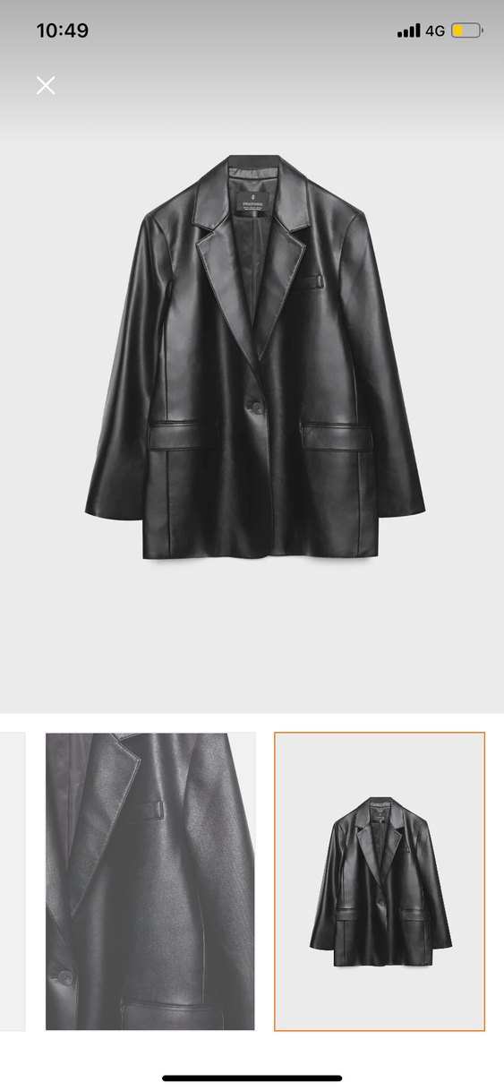 Kadın Bershka Deri Blazer Ceket - Görsel 3