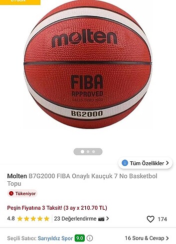 MOLTEN FIBA BASKET TOPU