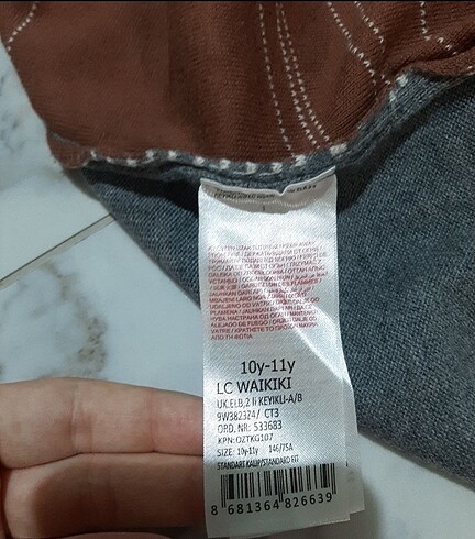 Standart Beden Beden gri Renk LCW 10-11 YAŞ KIŞLIK ELBİSE