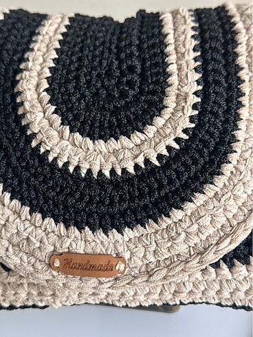  Beden camel Renk HandMade Örme Çanta