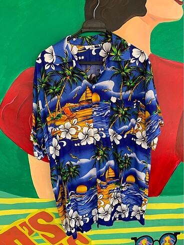 Vintage unisex hawaii gömlek